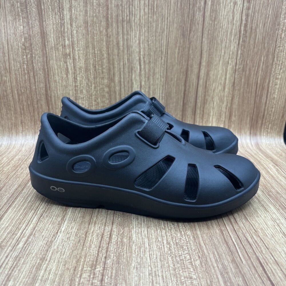 OOFOS Oocandoo Men's 8 Women’s 10 EU41 Triple Black Slip On Comfort Shoes